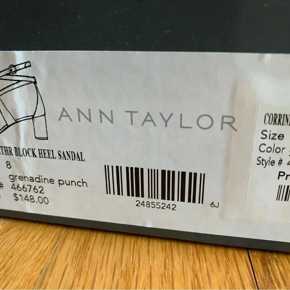 Ann Taylor Wedge Strappy Sandals Size 8